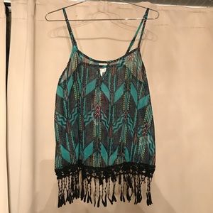 NWT love, Fire tribal print tank top, XS